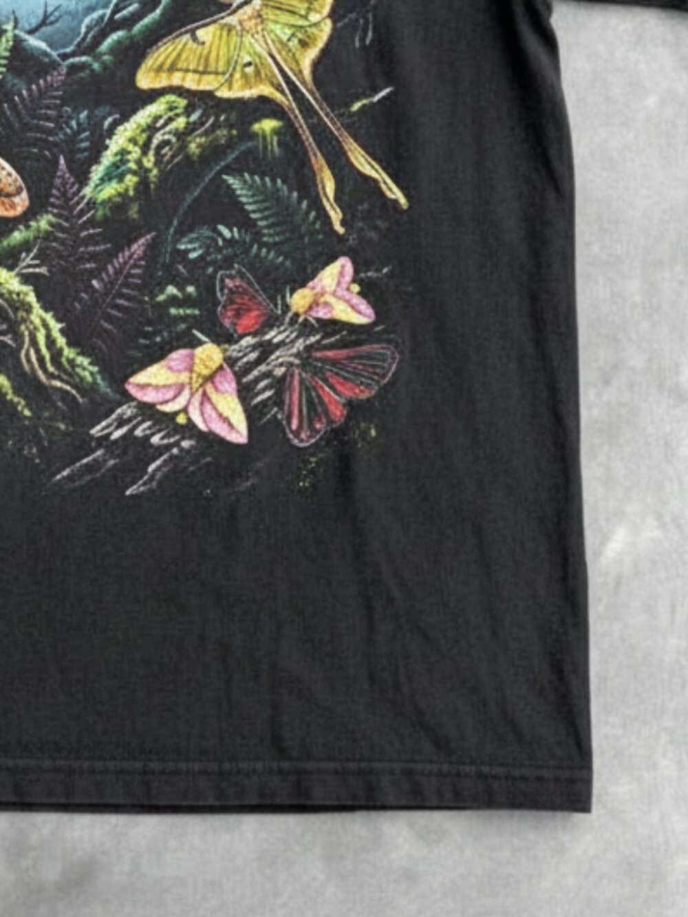 90s Moths Woodland Habitat Graphic Tee | Cottagecore Entomology Shirt - Picture 5 of 5